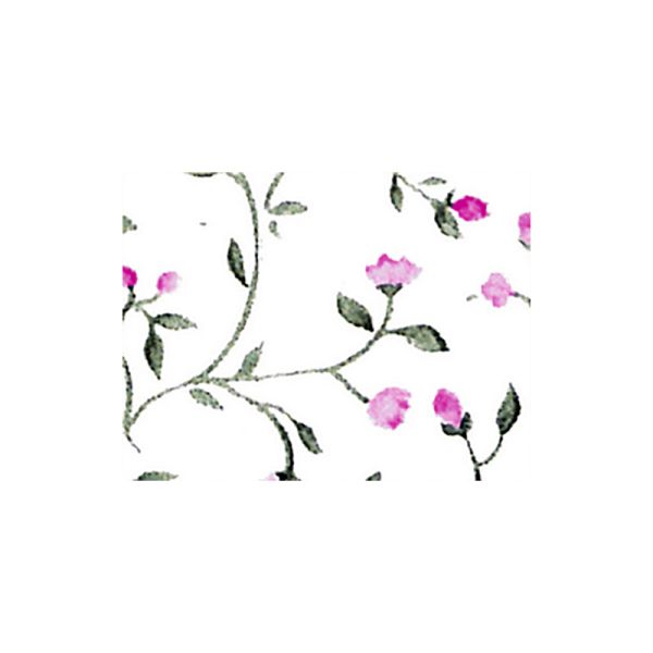Creal 879847 Tapete mit grüner Ranke und rosa Blüten für Puppenhaus