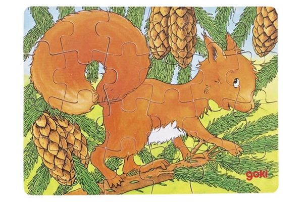 goki Puzzle Waldtiere Motiv Eichhörnchen