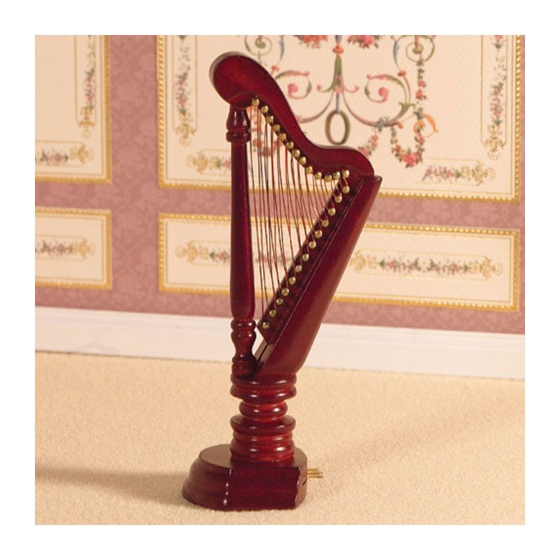 Dolls House 2688 Miniatur Harfe mahagoni 1:12 für Puppenhaus