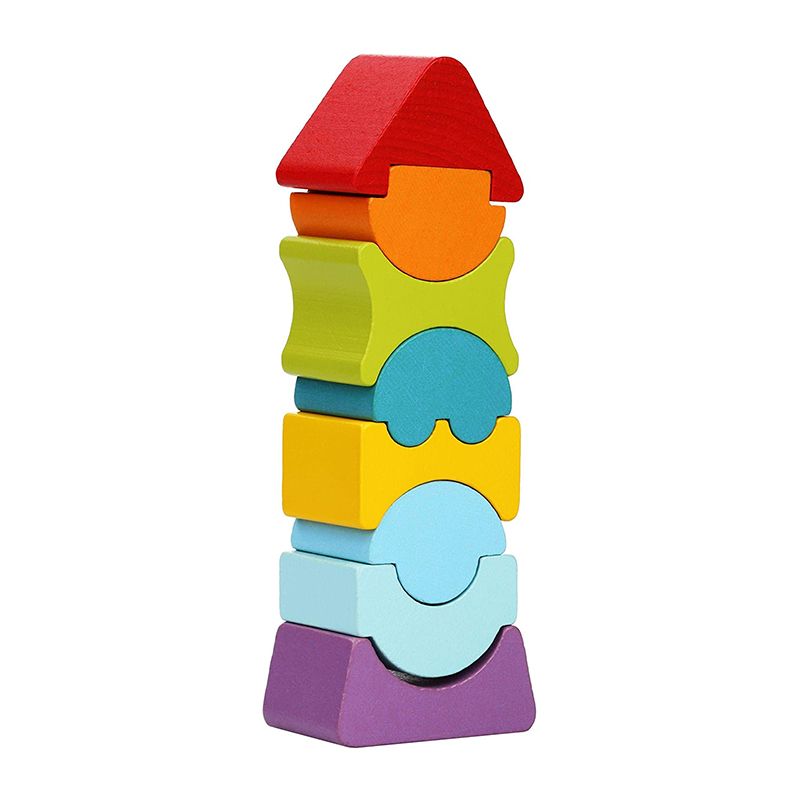 Cubika 12718 Stapelturm „Flexible Tower“ 8-teilig Holz Ukrainian Toys