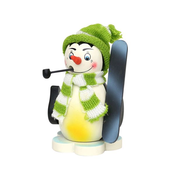 Sigro 520112 Räuchermann &quot;kleiner Pinguin auf Eisscholle&quot; mit grünen Schal