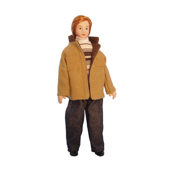 # SA-Dollshouse DP115 Puppe "Mann in Jacket" 1:12 für Puppenhaus NEU 