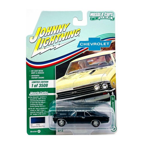 Johnny Lightning JLMC025B-4 Chevrolet Chevelle SS dunkelblau metallic 1967 - Muscle Cars USA 2021 R1