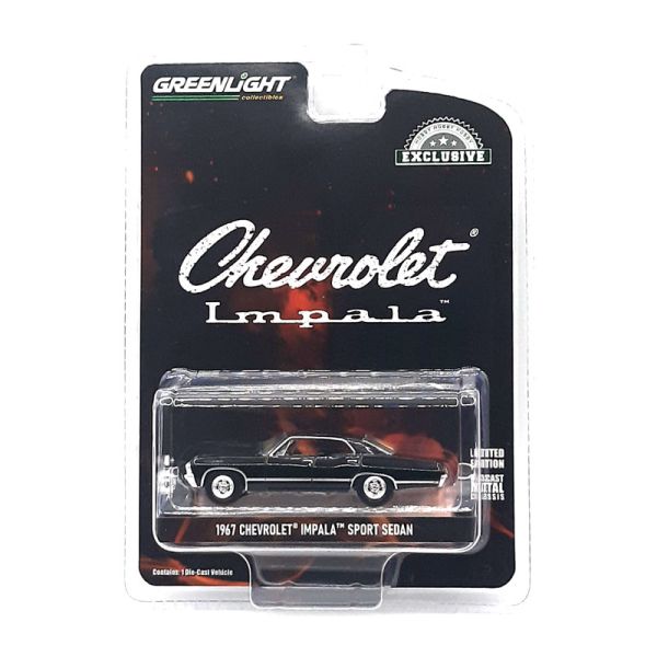 Greenlight 30333 Chevrolet Impala Sport Sedan schwarz 1967 - Exclusive Maßstab 1:64 Modellauto