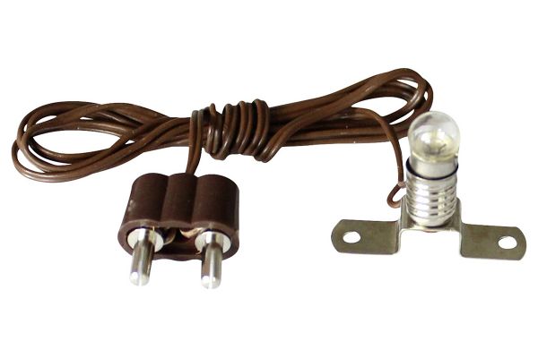 Kahlert 60606 Beleuchtung mit Sockel braun E5,5 Kabel + Stecker 3,5V für Puppenhaus