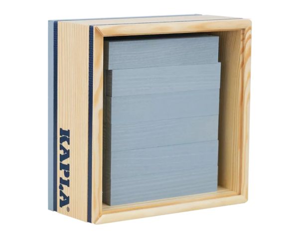 KAPLA-Holzplättchen 40er Box grau Pinienholz Bausteine