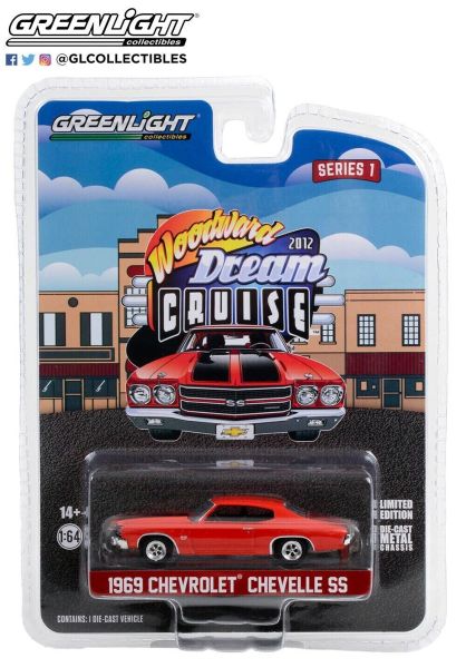 Greenlight 37280-C Chevrolet Chevelle SS Convertible rot 1969 - Woodward Dream Cruise 1 Maßstab 1:64