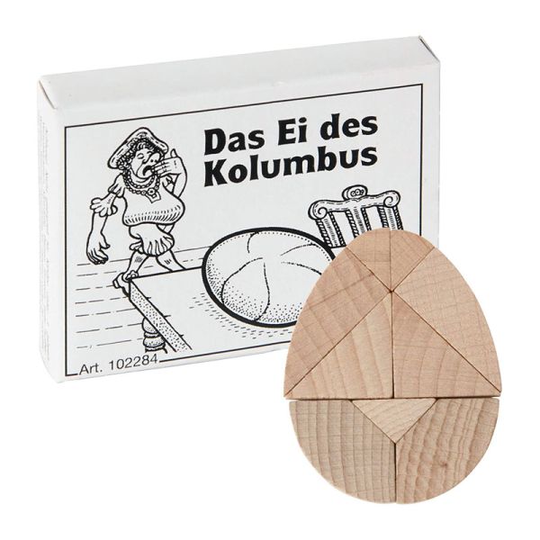 Bartl 102284 Mini-Puzzle &quot;Das Ei des Kolumbus&quot; Knobelspiel Holz