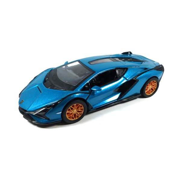Kinsmart 5431 Lamborghini Sian FKP37 blau Maßstab 1:40 mit Rückzugmotor