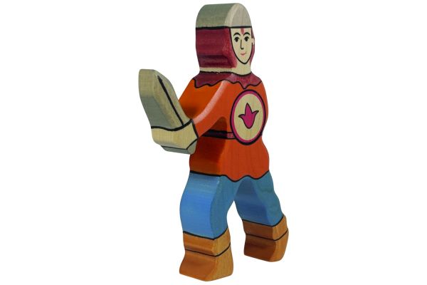 Holztiger Figur Junge Ritterknabe