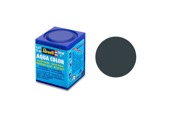 Revell 36169 Aqua Color granitgrau, matt Modellbau-Farbe auf Wasserbasis 18 ml Dose
