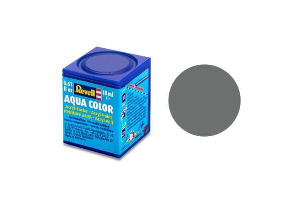 Revell 36147 Aqua Color mausgrau, matt Modellbau-Farbe auf Wasserbasis 18 ml Dose
