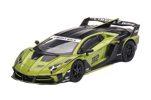 ***TSM-Models 605 LB-Silhouette Lamborghini Aventador GT EVO hellgrün/schwarz (LHD) - MiniGT Maßstab