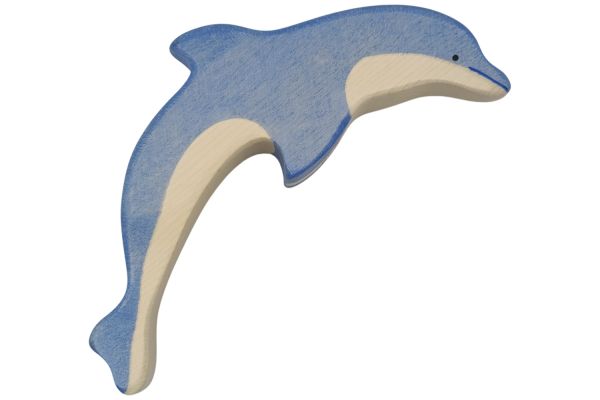 Holztiger Delfin springend
