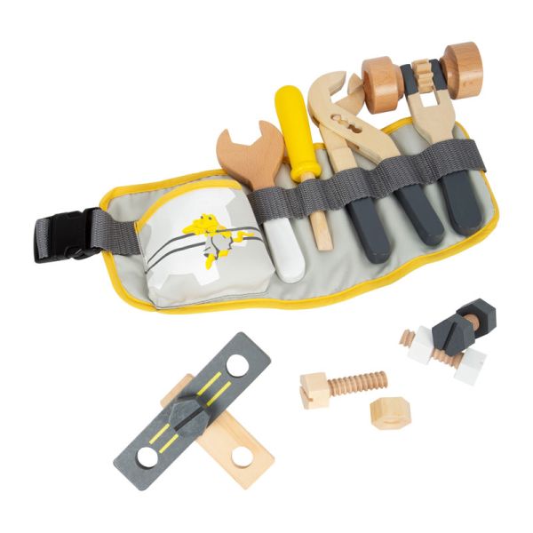 Legler 11807 Werkzeuggürtel Miniwob mit Werkzeug aus Holz