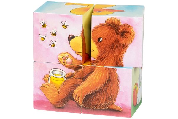 goki Würfel-Puzzle Tierkinder