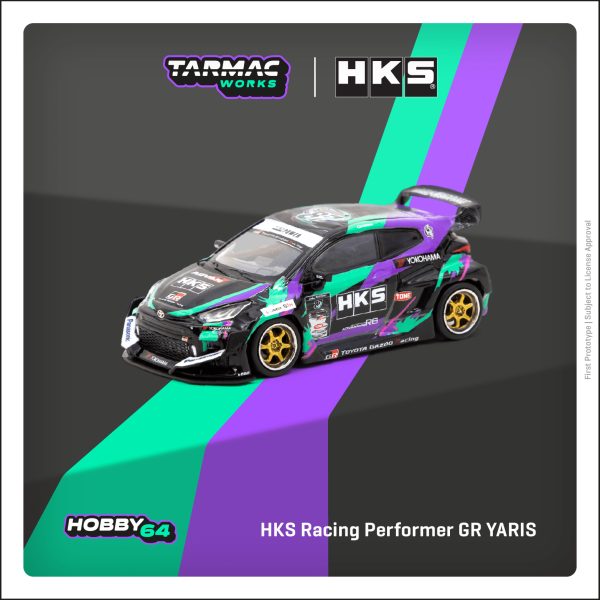 Tarmac T64-080-HKS Toyota Yaris HKS Racing Performer GR Maßstab 1:64 Modellauto