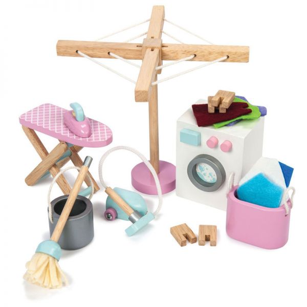 Le Toy Van ME038 Waschraum &quot;Laundry Room Set&quot; 1:12 für Puppenhaus Holz