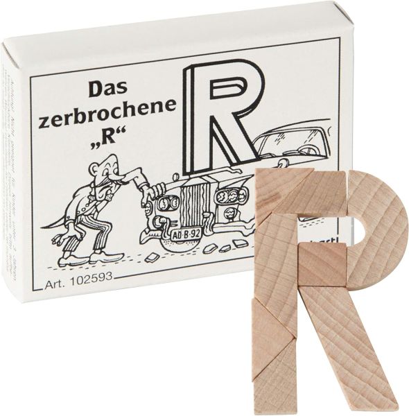 Bartl 102593 Mini-Puzzle "Das zerbrochene R" Knobelspiel Holz