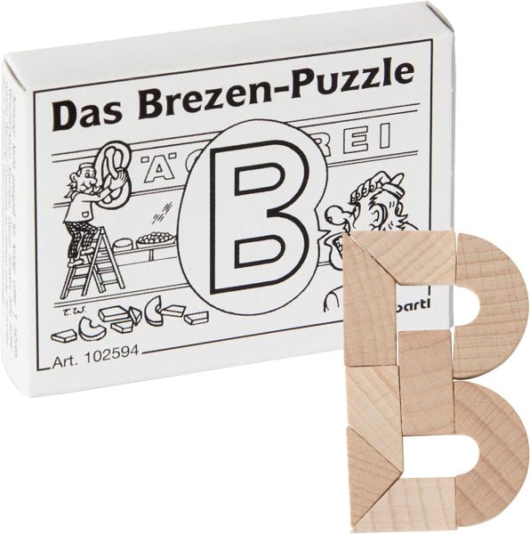 Bartl 102594 Mini-Puzzle "Das Brezen-Puzzle" Knobelspiel Holz