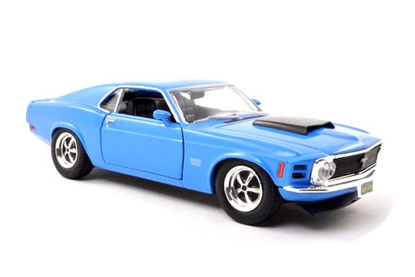 Motormax 73303 Ford Mustang Boss 429 blau 1970 Maßstab 1:24 Modellauto