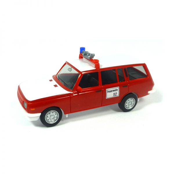 Herpa 096270 Wartburg 353 Tourist &quot;Feuerwehr&quot; 1985 rot/weiss Maßstab 1:87 Modellauto