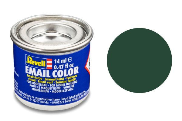 Revell 32168 dunkelgrün matt Email Farbe Kunstharzbasis 14 ml Dose