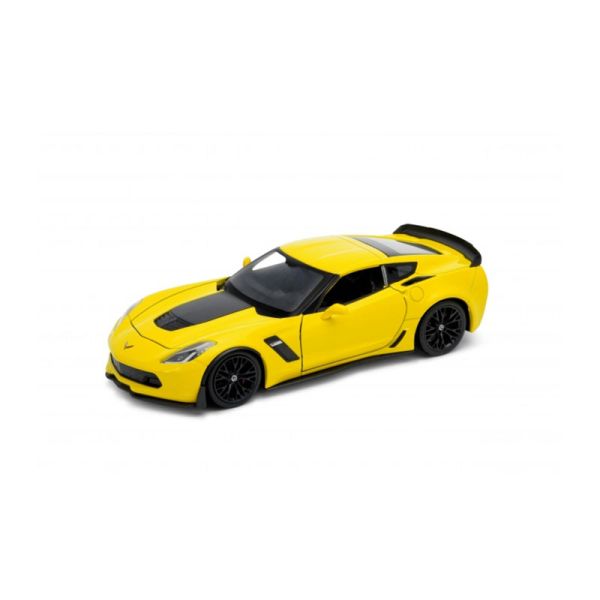 Welly 24085 Chevrolet Corvette Z06 gelb 2017 Maßstab 1:24 Modellauto