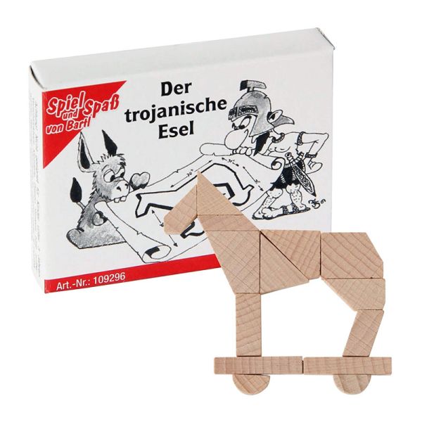 Bartl 109296 Mini-Puzzle &quot;Der trojanische Esel&quot; Knobelspiel Holz