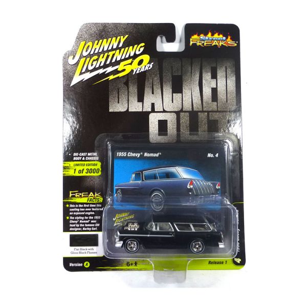 Johnny Lightning JLSF013A-4 Chevrolet Nomad matt schwarz - Blacked Out Maßstab 1:64