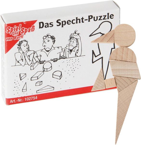 Bartl 102754 Mini-Puzzle "Das Specht-Puzzle" Knobelspiel Holz