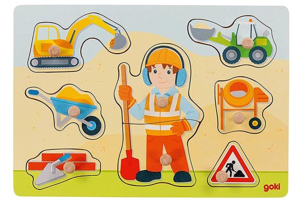 goki Steckpuzzle Bauarbeiter