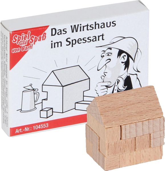 Bartl 104553 Mini-Puzzle "Das Wirtshaus im Spessart" Knobelspiel Holz