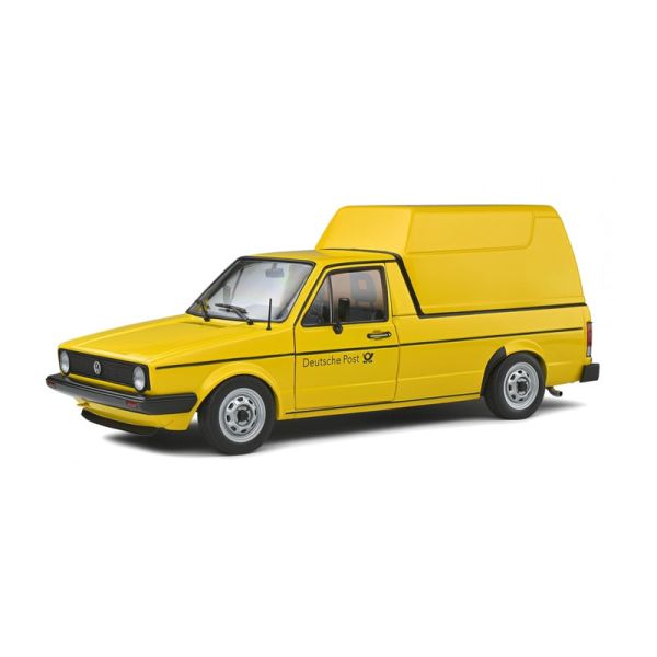 Solido S1803505 VW Caddy MK1 "Deutsche Post" gelb 1982 Maßstab 1:18 Modellauto
