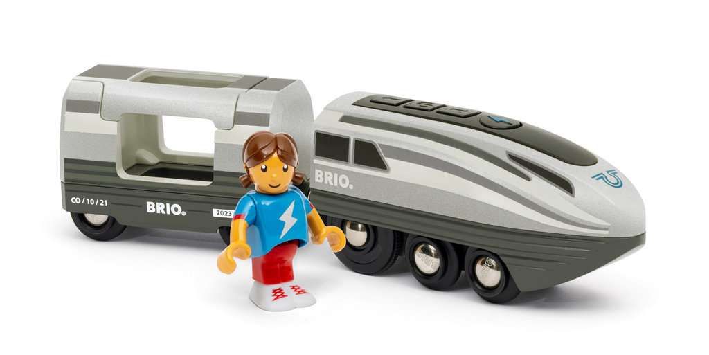 Image of 36003 BRIO Turbo-Zug - Batteriebetriebener Spielzeugzug Kinder ab 3 Jahren Kinder