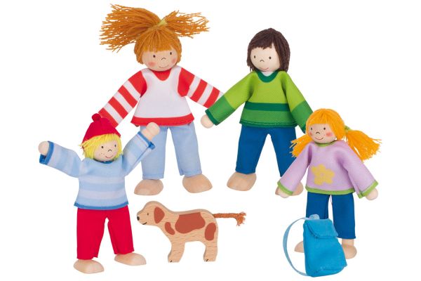 goki Biegepuppen Camping-Familie