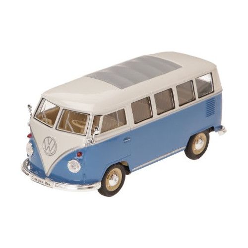 Welly 22095 VW T1 Bus blau/weiß 1963 Maßstab 1:24 Modellauto