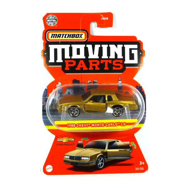 Matchbox FWD28-HFM72 Chevrolet Monte Carlo LS gold 1988 Moving Parts 30/50 Maßstab ca. 1:64