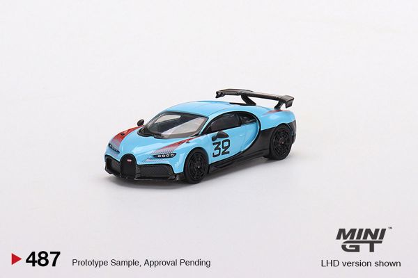 TSM-Models 487 Bugatti Chiron Pur Sport hellblau MiniGT Maßstab 1:64 Modellauto