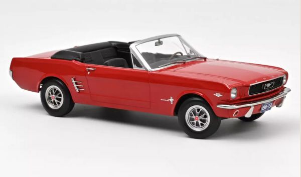 Norev 182810 Ford Mustang Cabriolet rot 1966 Maßstab 1:18 Modellauto