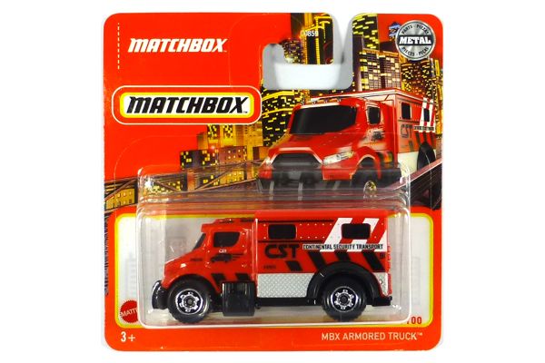 Matchbox HFT06 MBX Armored Truck Geldtransporter rot 85/100 Maßstab ca. 1:64 Modellauto 2022-6