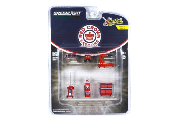 Greenlight 16140-C Werkstattzubehör "Red Crown Gasoline" rot - Shop Tool Acessories 5 Maßstab 1:64