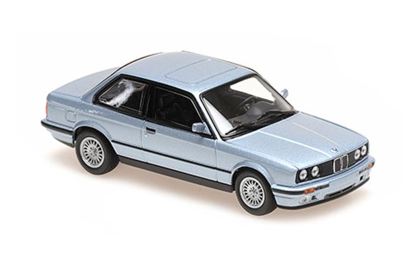 Maxichamps 940024004 BMW 3er Serie (E30) silberblau metallic 1986 Maßstab 1:43 Modellauto