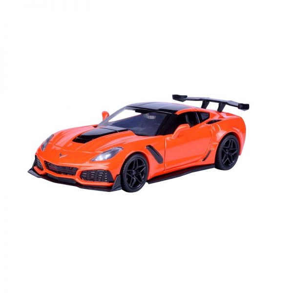Motormax 79356 Chevrolet Corvette ZR1 orange/schwarz Maßstab 1:24 Modellauto