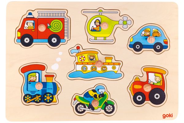 goki Steckpuzzle Verkehrsmittel