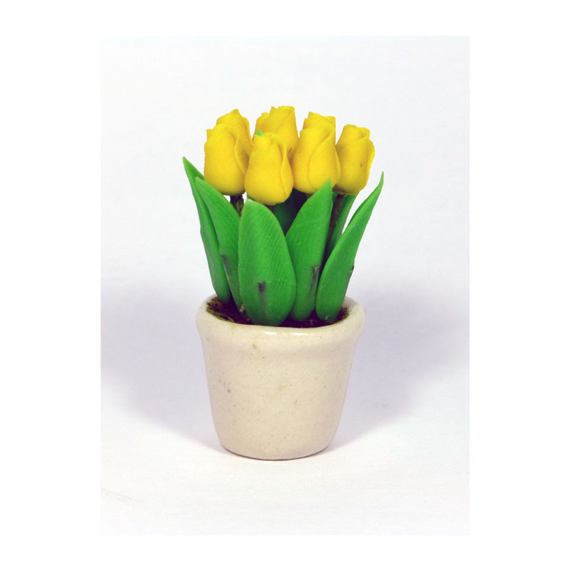# Creal 75733 Tulpen gelb im Blumentopf 1:12 für Puppenhaus NEU 