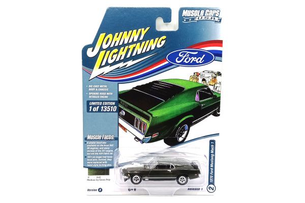 Johnny Lightning JLMC029A-2 Ford Mustang Mach I dunkelgrün 1970 - Muscle Cars USA 2022 R1 Maßstab 1: