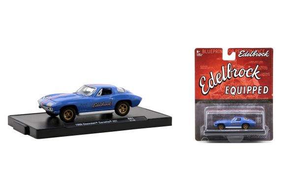 M2 Machines 11228-R81-21-50 Chevrolet Corvette 427 "Edelbrock" blau 1966 Maßstab 1:64 Modellauto