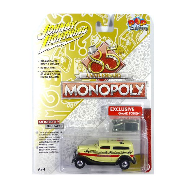 Johnny Lightning JLPC001-2 Ford Panel Delivery creme/schwarz - Monopoly Maßstab 1:64
