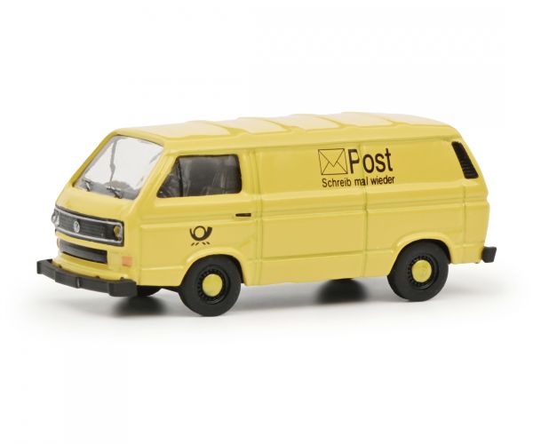 Schuco 452671200 VW T3b "Deutsche Post" gelb Maßstab 1:87 Modellauto